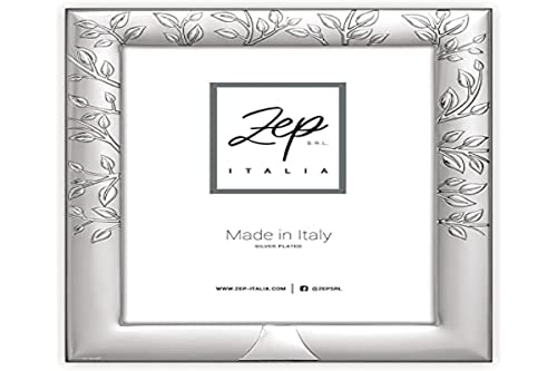 Zep Srl Cornice Sabaudia Da Tavolo In Silver Plated Per Foto 15X20, Posizionabile Orizzontalmente. Placcata Argento. Made In Italy