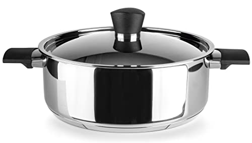 Ibili, Casseruola Con Coperchio Svea, 20 Cm, Acciaio Inox 18/10, Adatta All’Induzione.