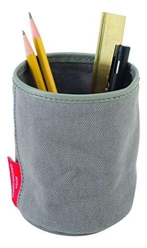 Universal Expert 9007 Pen Pot-Decorazione, Tela E Cuoio, 8 (Diametro) X 12,5 (H) Cm