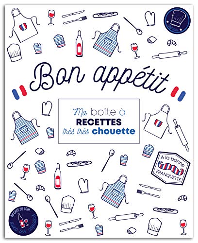 Draeger Paris 1886 Kit Cartoleria Raccoglitore Di Ricette Frenchy, Blu, Bianco, Rosso, Taglia Unica