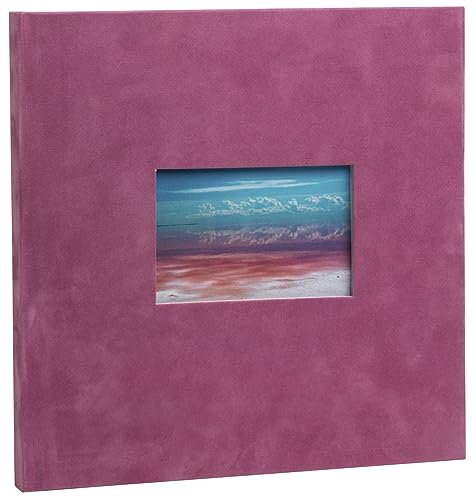 Exacompta - Rif. 16359E - Album Fotografico Libro Skandi - 60 Foto - 30 Pagine Bianche - Formato 25 X 25 Cm - Copertina Effetto Velluto Antico Rosa - 