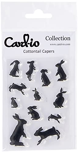 Card-Io-Cottontail Capers-Set Di Timbri Trasparenti, In Materiale Sintetico, Colore: Trasparente