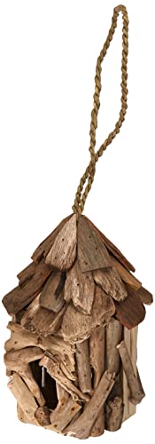 Vie Naturals Driftwood Rotonda Birdhouse, 25 Cm Taglia, (Uk-Vn506-Birdhouse-Driftwood-Round)