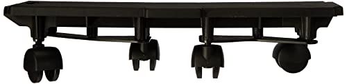 Homemania Homart_0024 Set 2 Base Con Ruote Shake Piattafroma, Carrello, Sposta Oggetti Nero In Polipropilene, 36 X 10 X 8 Cm
