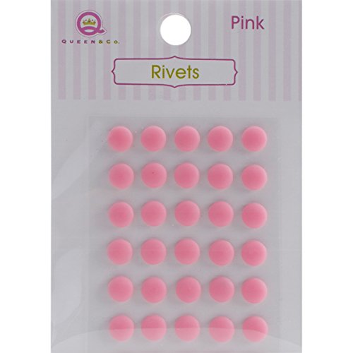 Queen And Co Di Rivetti, 6 Mm, Confezione Da 1, Colore: Rosa, Altri, Multicolore