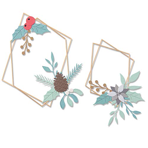 Sizzix Die 18Pk Geometric Winter Frame Set Di Fustelle Thinlits 18 Pz 664583 Cornice Geo Invernale By Olivia Rose, Taglia Unica