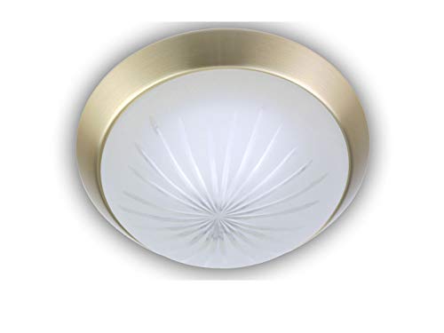 Niermann Standby 55511 A++ To E - Plafoniera Anello Decorativo In Ottone Opaco, Satinata, 35 X 35 X 12 Cm