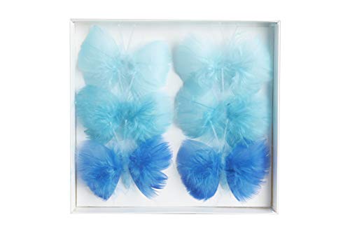 Heitmann Deco Farfalle In Filo Di Ferro – Primavera, Pasqua, Decorazione Primaverile, Decorazione Pasquale, Diversi Toni Blu, 26 X 16,5 X 2 Cm, 198301