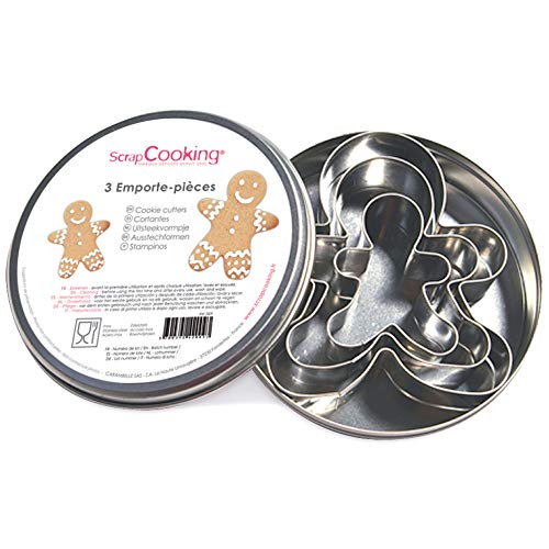 Scrapcooking 2009 Piccoli Uomini Di Spezie Scatola Tagliapasta Acciaio Inox Argento 12,5 X 12,5 X 3,4 Cm