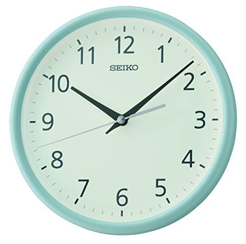 Seiko Clock Qxa804L - Orologio Da Parete Analogico, Colore: Azzurro