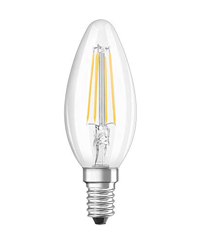 Osram Led Retrofit Classic B Dim Lampadina Led, Attacco: E14, Bianca Calda, 2700 K, 5 W, Equivalenti A 40 W, Led Retrofit Classic P Dim, Chiaro, Tagli