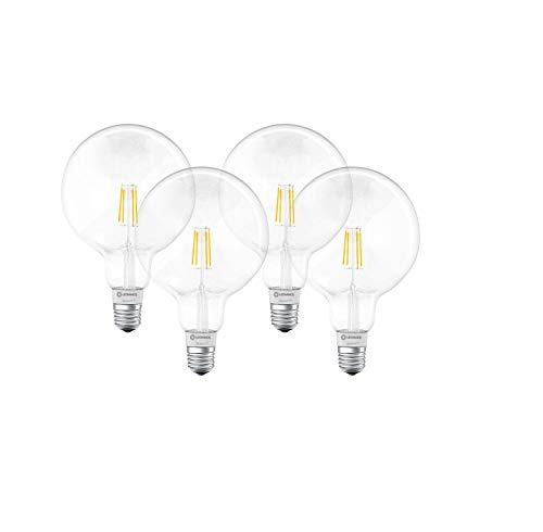 Ledvance Lampada Led Smart+, Tecnologia Bluetooth, Globo Filament, E27, Dimmerabile, Bianco Caldo, 2700 K, Sostituisce Lampadine Da 50 W, Controllabil