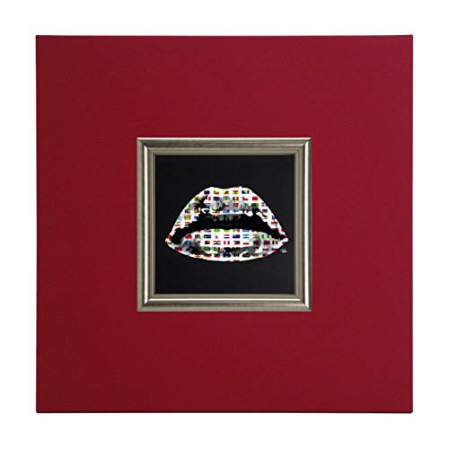 Ergo-Paul Igp5843-E1 – 80 Cr6 – 40 X 40 X 1,5 World Kiss, Paper/Eco Leather/Wood, Rosso, 40.0 X 40.0 X 1.5 Cm