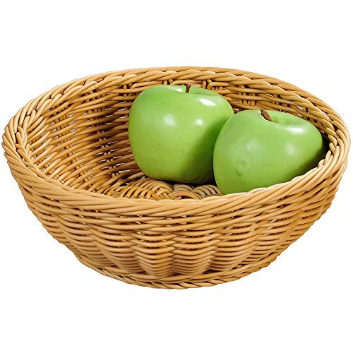 Kaufgut S.P.A. 19802-Cesto Di Frutta, Pane, In Plastica, 24 Cm, Colore: Marrone