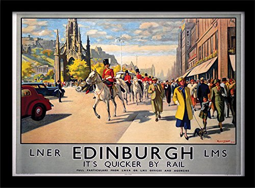 Pyramid International Edimburgo (1) Con Stampa Artistica, Memorabilia, Multicolore, 30 X 40 X 1.3 Cm