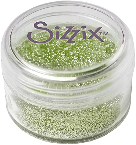 Sizzix 663875 - Glitter Sottili Biodegradabili, Motivo: Foglie Verdi, Per Artigianato, Biglietti, Decorazioni E Progetti Fai Da Te, 12 G