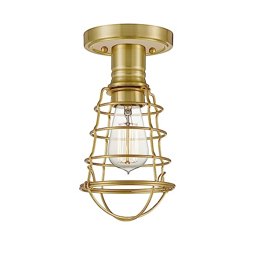 Elstead Quoizel Mixon Plafoniera Semi-Incasso In Ottone Spazzolato