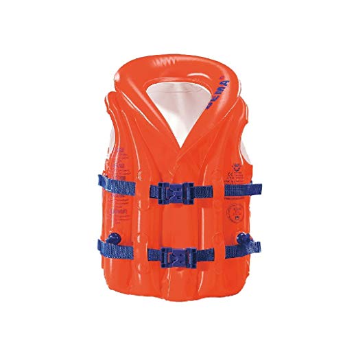 Happy People- Bema Inflatable Swim Trainer, Colore Bianco, Large, Ns-18028
