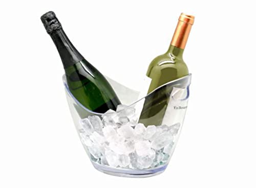 Vb Vin Bouquet Transparent 2 Bottles Ice Bucket Secchiello Portaghiaccio Trasparente Per 2 Bottiglie