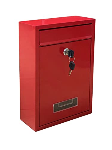 Kippen 10005Ar - Cassetta Postale Modello "Mail", Colore Rosso