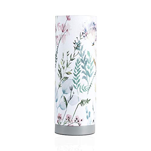 Paulmann Pauleen 48004 Tavolo Flowery Romance Max. 20W E14 Lampada Da Comodino Bianco Verde Rosa Azzurro 230V Tessuto/Cemento Senza Lampadina, Flower