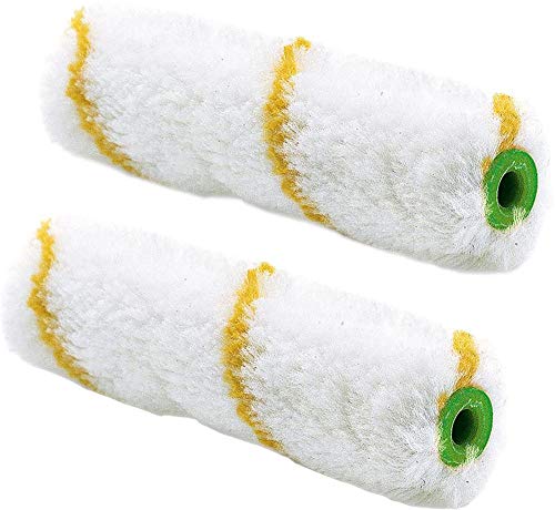 Nölle 10705075 Small-Surface Roller Con Filo, Bianco/Giallo, 10 Cm, Set Da 2 Pezzi