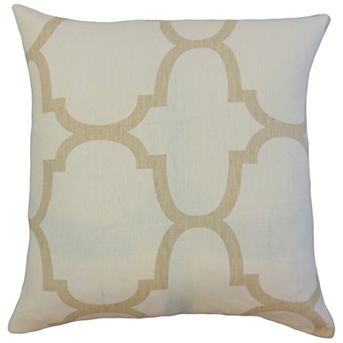 The Pillow Collection Cascade Geometrico Cuscino, Marrone Chiaro