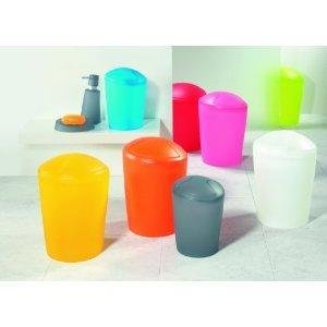 Spirella Pattumiera Roll-In, 5 L, Colore Ghiaccio/Rosa 1210467, Bianco, 28 Cm