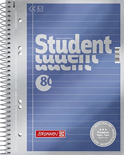 Brunnen, 1067174 Blocco Note/Quaderno, Premium Duo, Raffinata Copertina Con Effetto Metallizzato A Righe A5