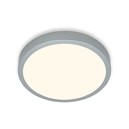 Briloner Leuchten - Led Ceiling Light, Warm White Light, Surface-Mounted Light, Silver-Coloured, Diameter 380 X 50 Mm