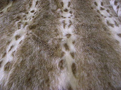 Lusso Tessuto Pelliccia Finta Marrone Lynx - Marrone Lynx, 1Mtr - 150Cm X 100Cm