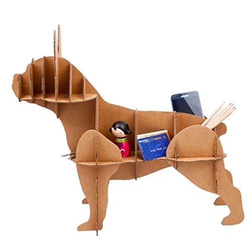 Milimetrato Amantes Bulldog Francese-Decorazione-Cane Regalo Ecologico, Cartone Naturale, 55 X 23 X 45 Cm