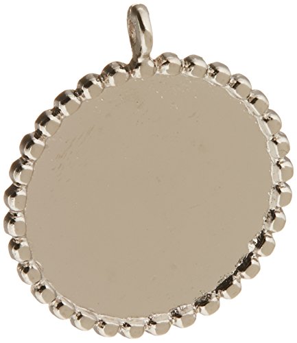 Epiphany Crafts Metal Charm Settings-Round 25, 5/Pkg