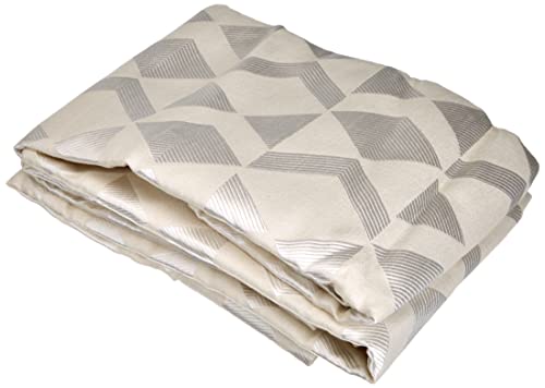 Homemaison 09320-8-Al Tenda In Tessuto Jacquard Con Occhielli, 135 X 260 Cm, Ivoire/Argent, 135 X 260