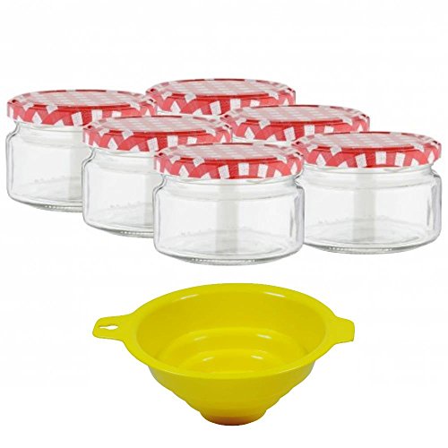 Viva Haushaltswaren – 6 Barattoli Da 250 Ml/Barattoli Con Tappo A Vite, Incluso Un Riempimento Imbuto