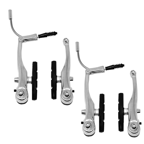 Ecovelo 2 Paia Freni V-Brake Per Bici, Set Di Ricambio Freni Set Anteriore E Posteriore Freni A V Con Pastiglie Universali