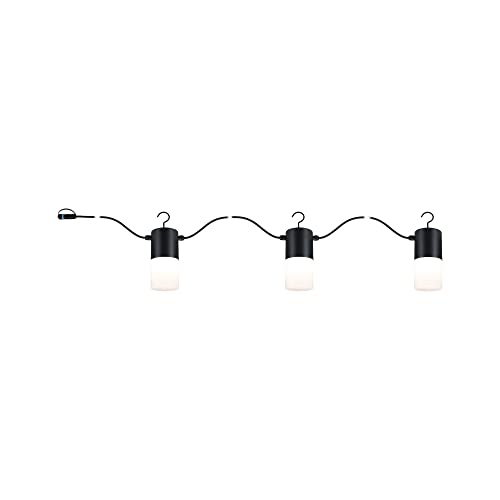 Paulmann 94761 Catena Luminosa Led Plug & Shine Tubs Ip44 3X2W 3X160Lm Dimmerabile Antracite Alluminio 3000K E14 Incl. Lampadina Sostituibile 6 W