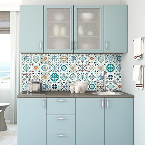 30 Piastrelle Adesive | Stickers Autoadesivi A Forma Di Mattonelle Da Muro In Ceramica – Piastrelle Effetto Mosaico Bagno E Cucina | Piastrelle Porcel