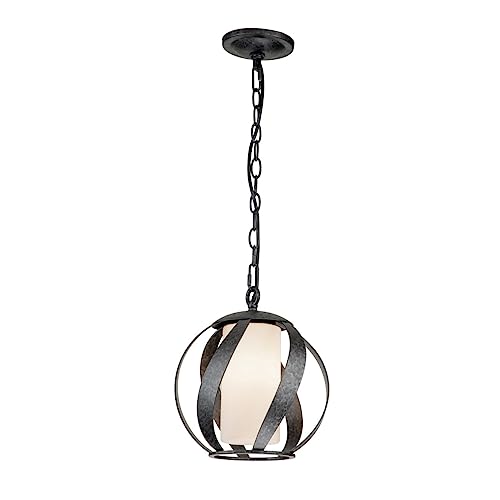 Elstead Quoizel Blacksmith - Lampada Da Soffitto A Pendolo, Colore: Nero Anticato, Ip44