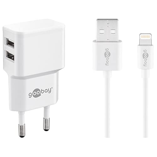 Goobay Cargador Pared Dual Con Cable Lightning, 44979