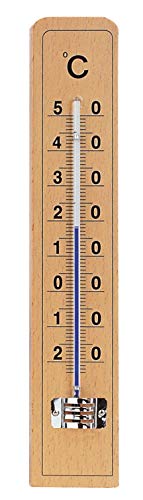 Koch Termometro Classico In Legno Di Faggio Con Protezione Capillare, 20 Cm, Legno Vetro, Buche, 1 Pezzo