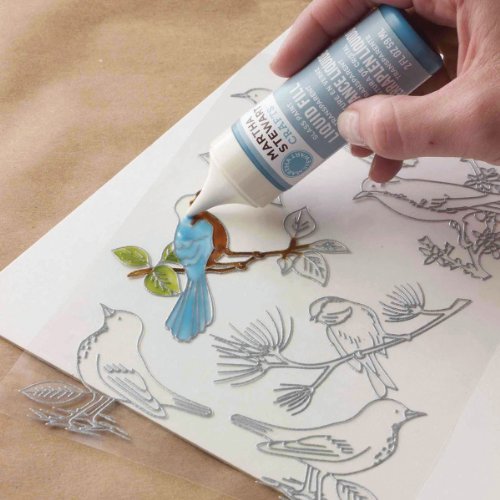 Plaid Enterprises Inc. Martha Stewart Crafts Glass Paintable Cling Sheet-Flowers & Leaves
