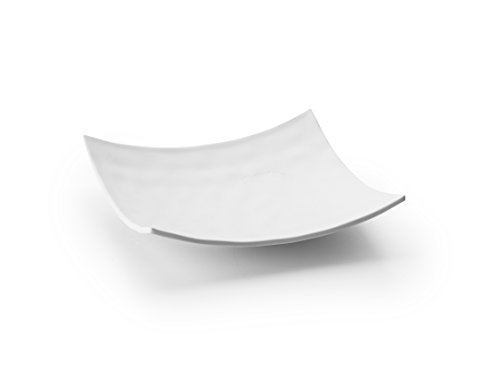 Lacor-Piatto Quadrato In Melamina, Colore: Bianco 19 X 19 X 4 Cm