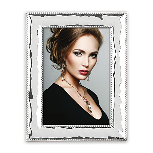 Zep Srl Cornice Larino Da Tavolo In Silver Plated Per Foto 20X25, Posizionabile Orizzontalmente. Placcata Argento. Made In Italy