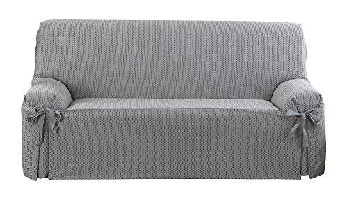 Martina Home - Capri - Copridivano Con Lacci, Grigio, 3 Posti