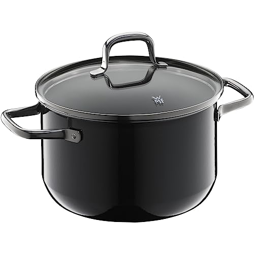 Wmf Fusiontec Essential - Pentola Grande, 20 Cm, Coperchio In Vetro, Per Carne A Induzione, 3,7 L, In Ceramica High-Tech, Antigraffio, Non Rivestita,