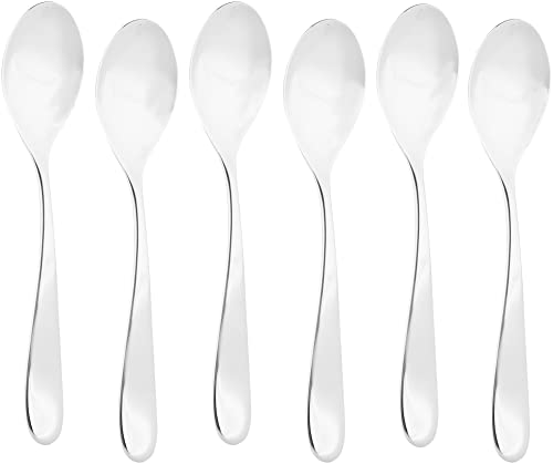 Alessi 5180/26 Nuovo Milano Cucchiaio Piatto F Point In Acciaio Lucido, Set Da 6
