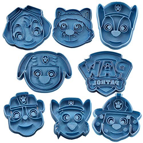 Cuticuter Paw Patrol Confezione Da 8 Pezzi Tagliabiscotti Blu