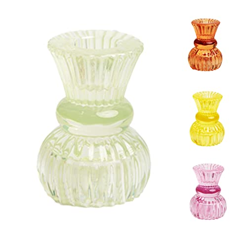 Talking Tables Small Light Green Glass Candle Holder For Candlesticks Or Tea Lights | Decorative Easter Table Decorations For Indoor Or Outdoor Dining