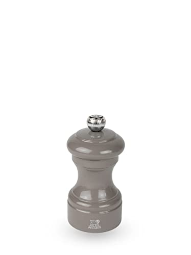 Peugeot - Macinapepe Bistro 10 Cm - Classica Regolazione Della Macinatura - In Legno Con Sigillo Pefc - Prodotto In Francia - Colore Grigio Talpa